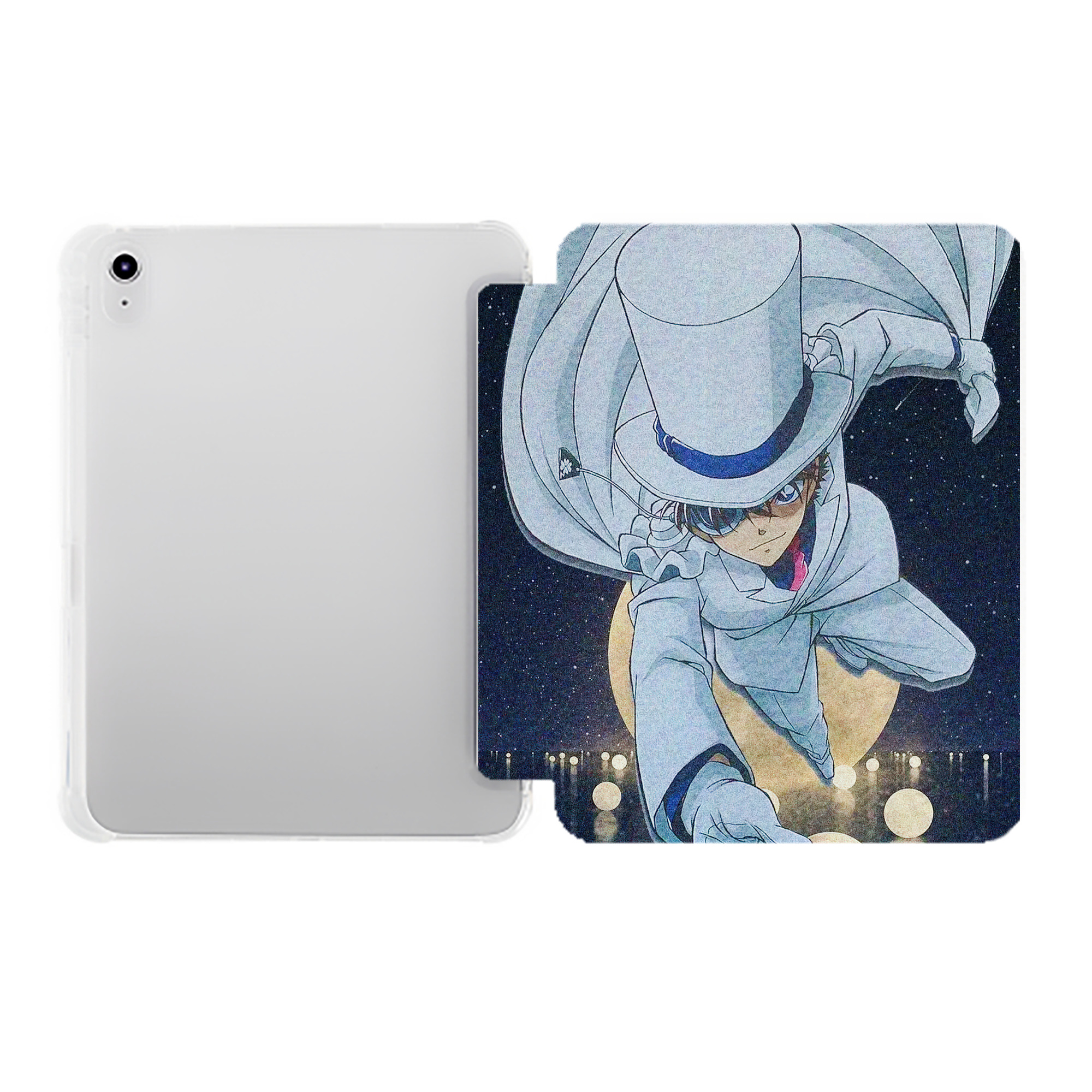 （画像用） 名探偵コナン Detective Conan IPad ケース ペン収納付き 三つ折りスタンド PUレザー×シリコン 対応機種9.5/10.5/10.9インチ